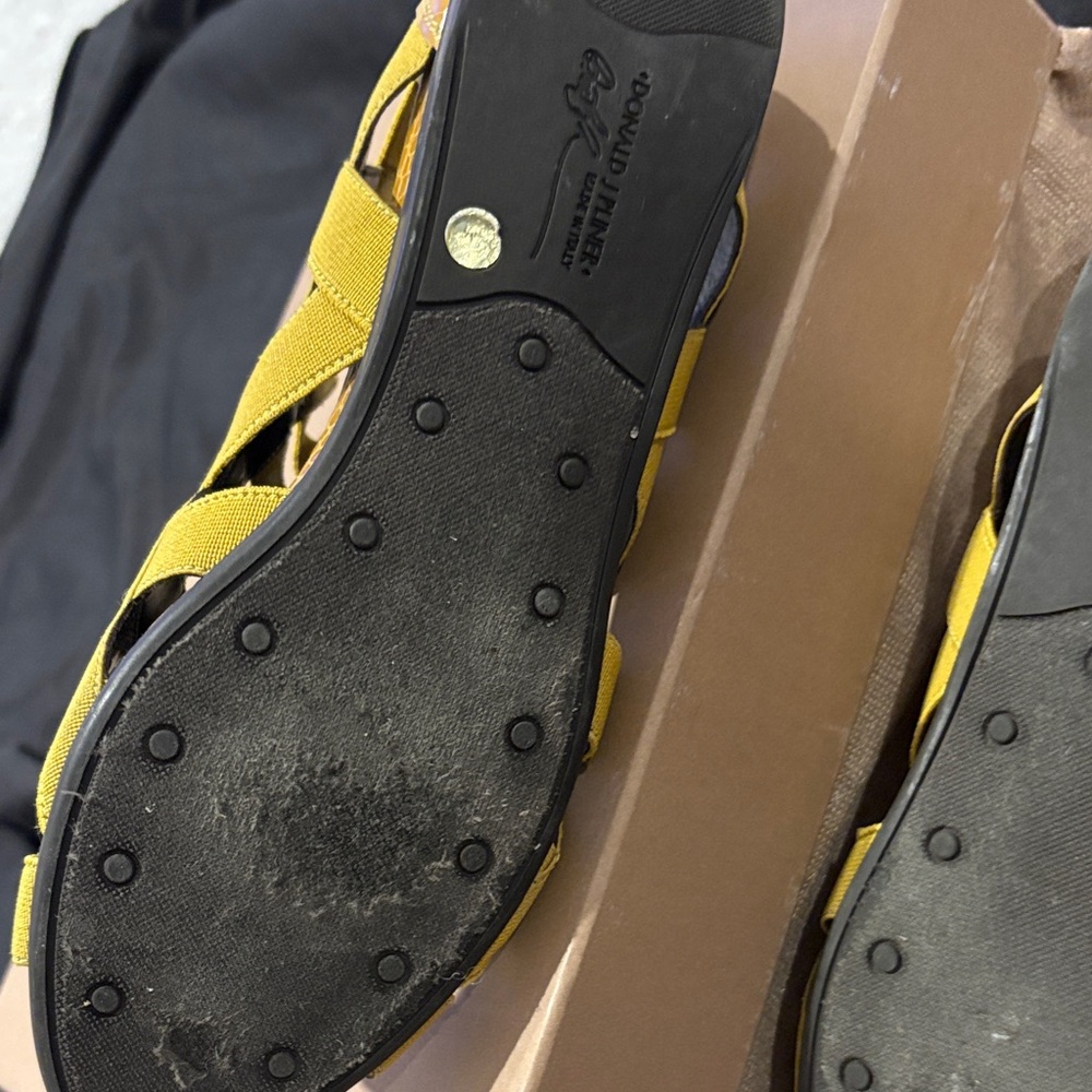 Donald J Pliner golden yellow Cage Sandals - Picture 12 of 16